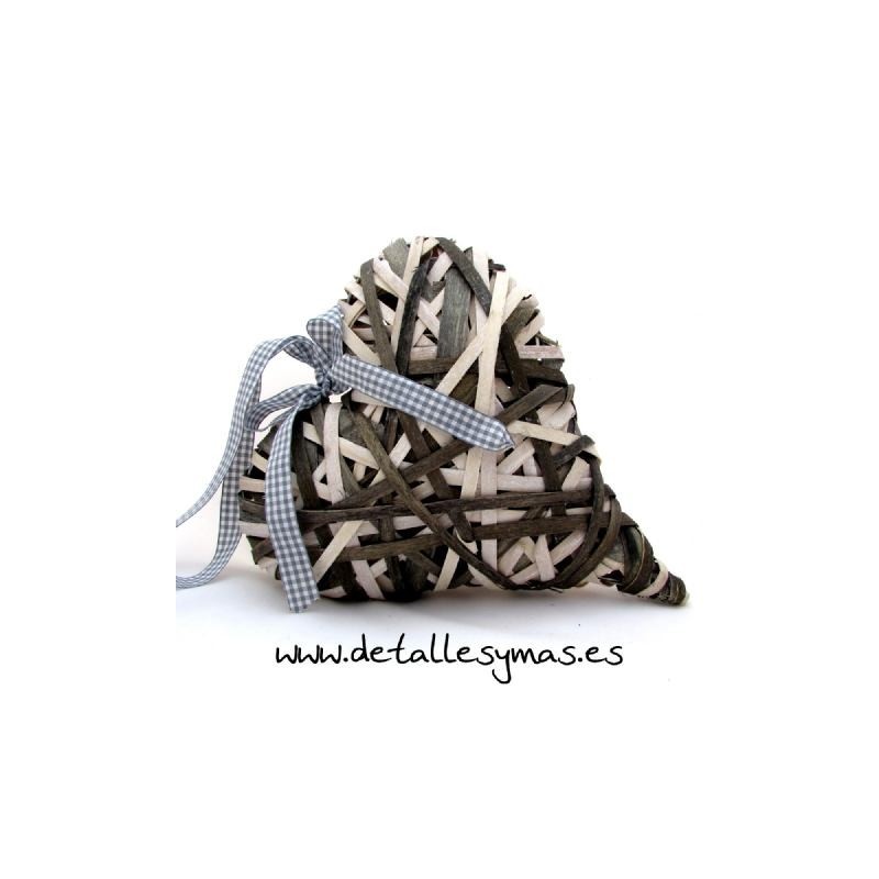 Corazón  rústico dos tonos 