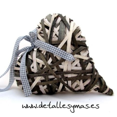 Corazón  rústico dos tonos 