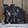Pizarra Letras Mr & Mrs