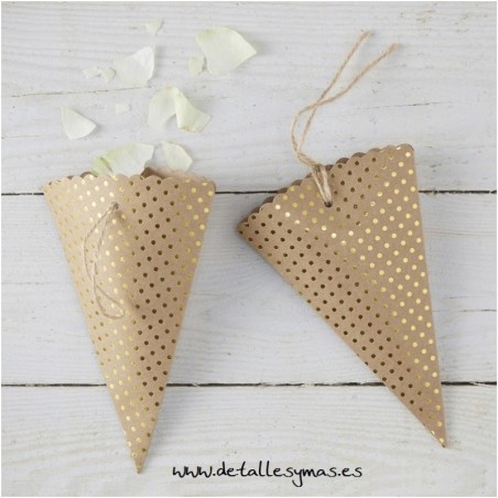 CONOS PARA PÉTALOS METALIC KRAFT