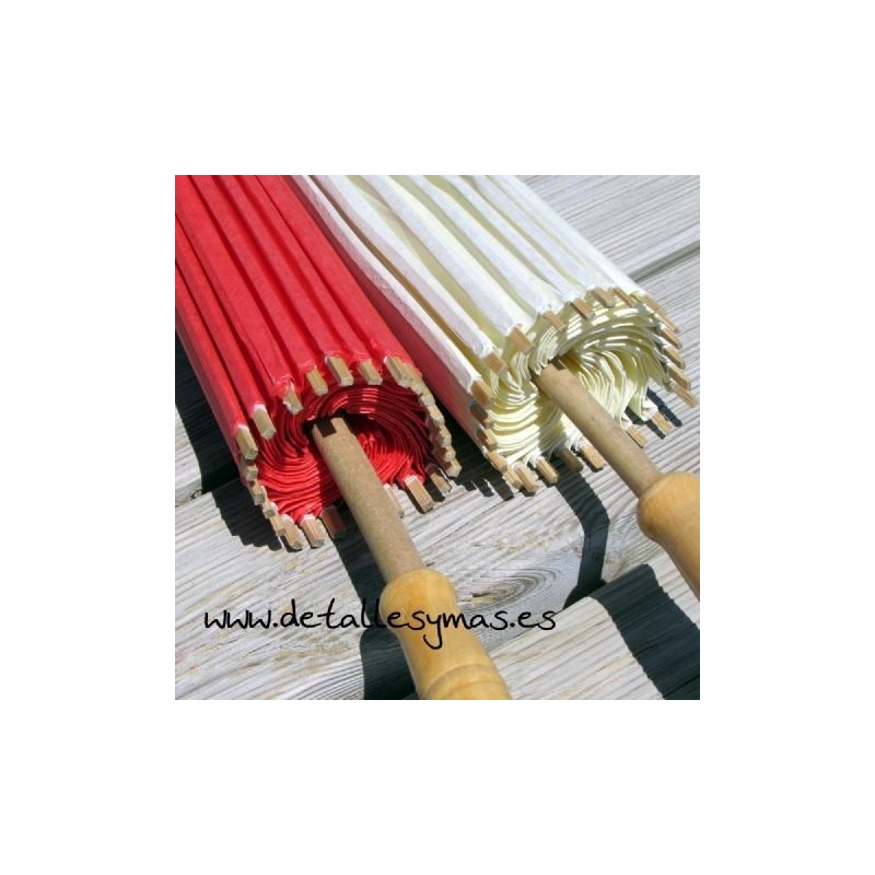 Parasol de papel Marfil . 70 cms