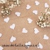 Confetti corazones blancos 