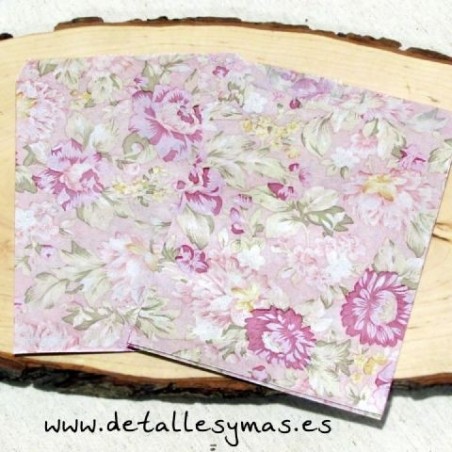 Bolsas de papel Flor Victoriana .Paquete 25 
