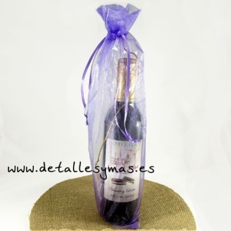 Bolsas de organza para botellas 