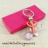 Llavero chupete rosa