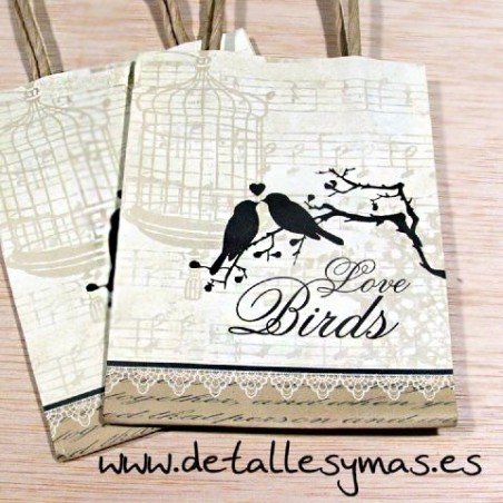 Bolsas con asas "Love Birds "