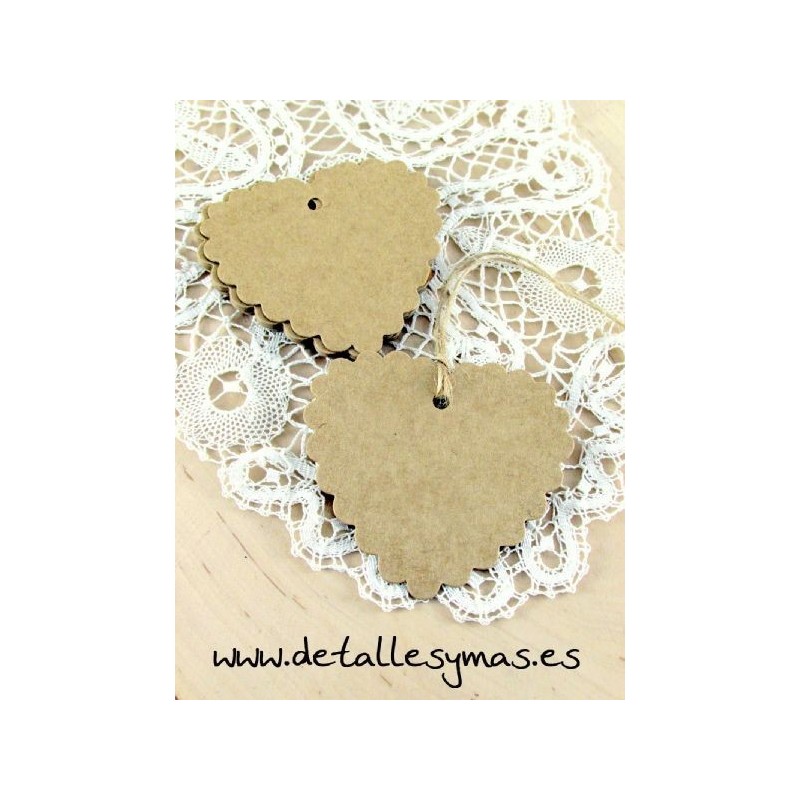 Tarjetas Kraft Corazón