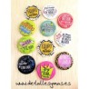 Lote de 11 chapas "Frases Wedding"