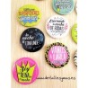 Lote de 11 chapas "Frases Wedding"
