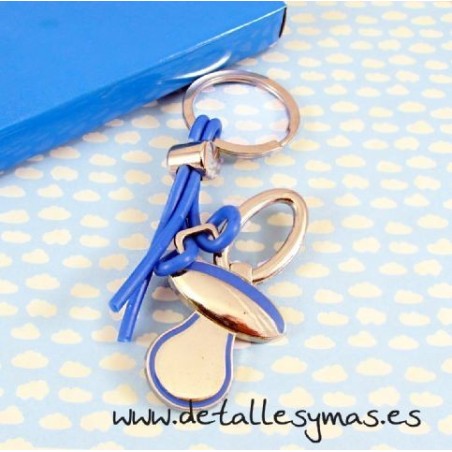 Llavero chupete rosa