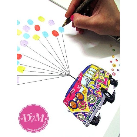 Lámina de huellas Hippie