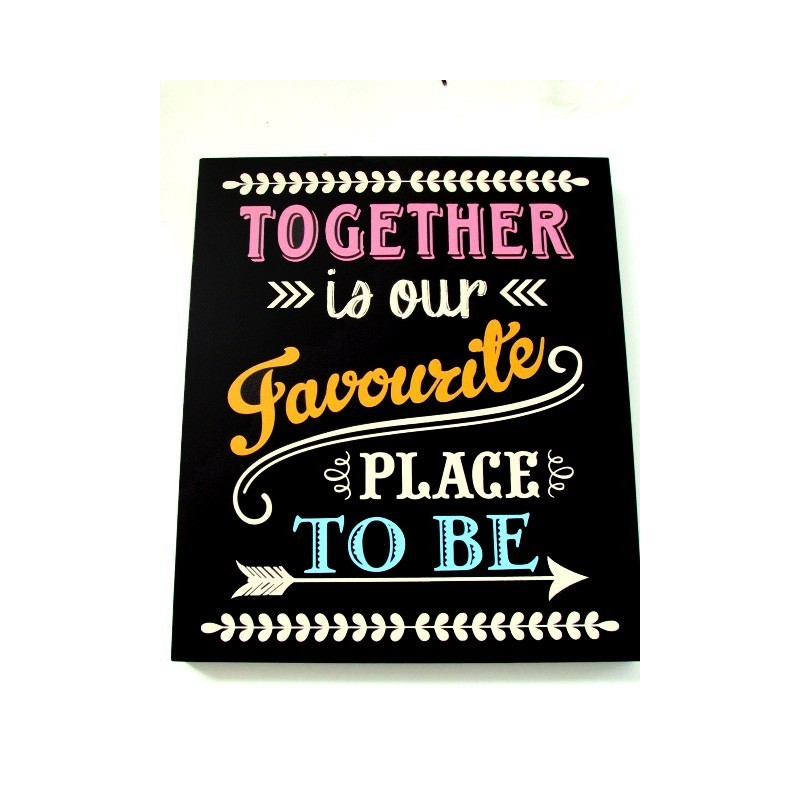 Gran placa de madera "Together"