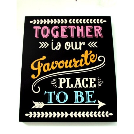 Gran placa de madera "Together"