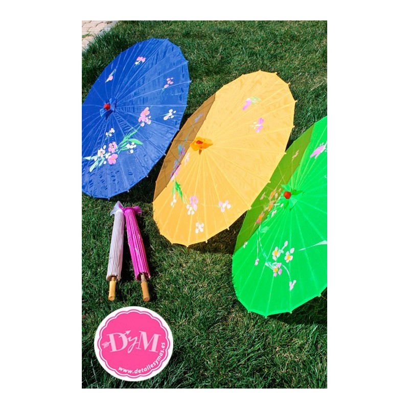 Sombrillas chinas de tela