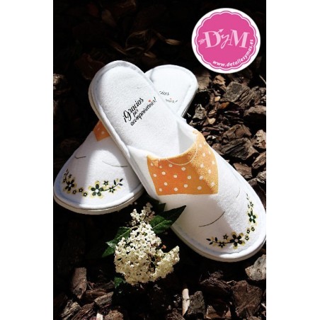 Pantunflas  de algodón Novia