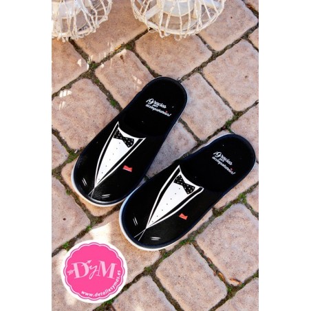 Pantunflas  de algodón Novia