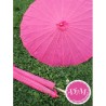 Parasol fucsia de tela