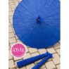 Parasol azúl océano de tela