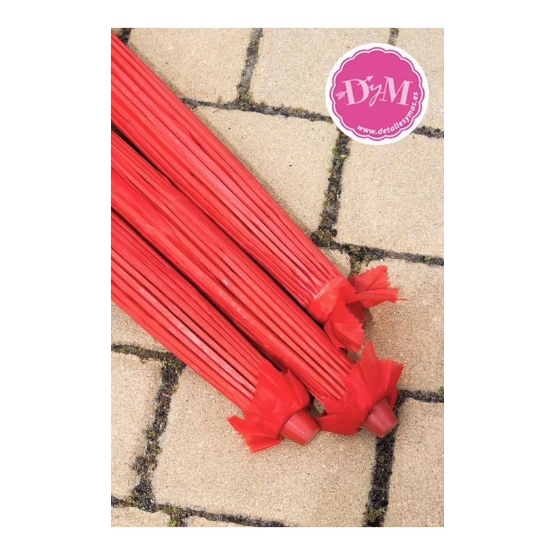 Parasol rojo de tela