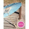 Parasol de papel celeste. 80 cms