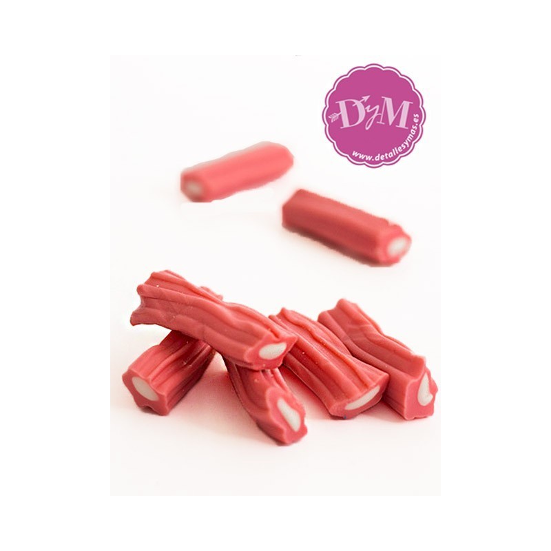 Taco regaliz rosa relleno