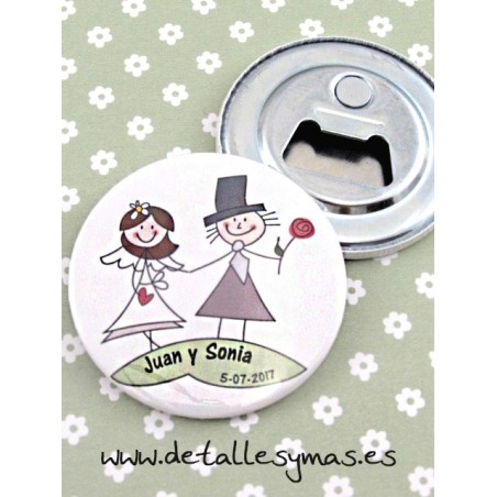 Abrebotellas  personalizado Novios