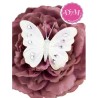 Mariposa blanca de plumas Diamond