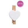 Pinzas corazon blanco