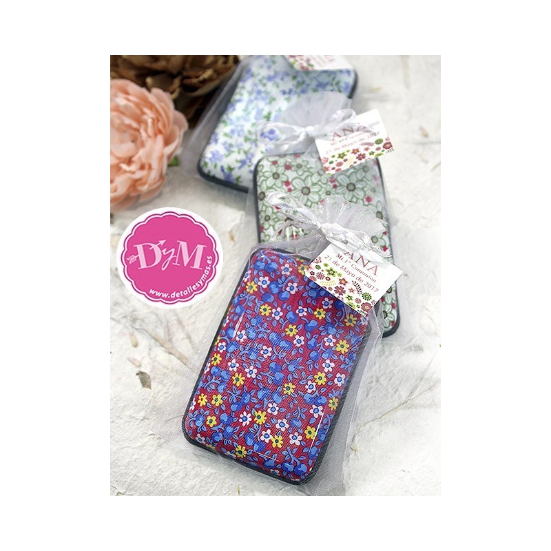 Porta tarjetas rígido flores