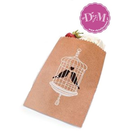 Bolsas kraft para dulces Birds
