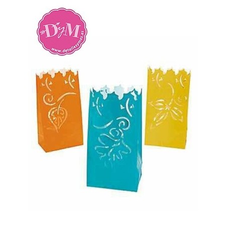 Bolsas luminarias Hojas Otoño. Paquete 12 ud.