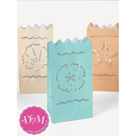 Bolsas de Luz Conchas Marinas . 12 ud.