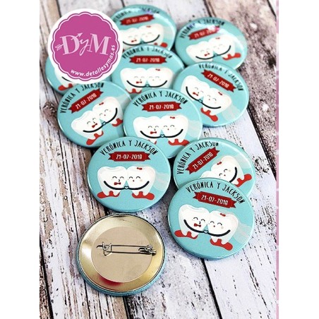 Chapas personalizadas Novios