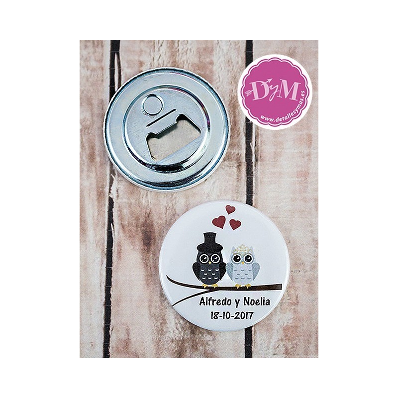 Abrebotellas  personalizado Novios