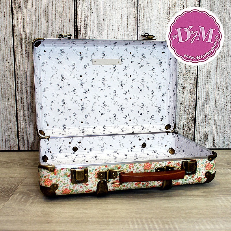 Maleta de flores Vintage