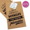 Bolsa Kraft " Los pequeños detalles ". Pack 20 unidades