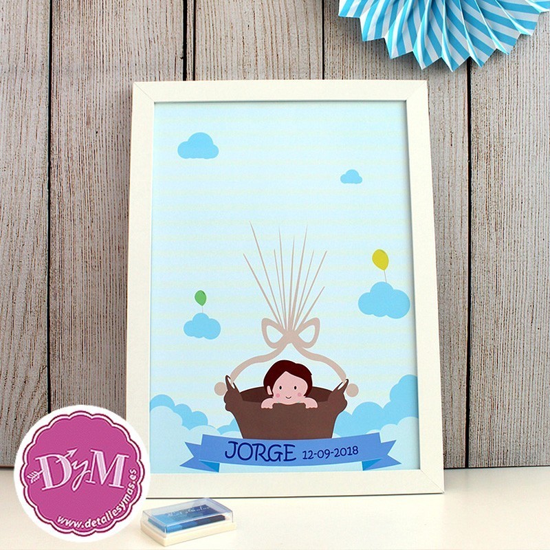 Cartel de huellas Niño