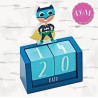 Calendario de madera Super Heroe