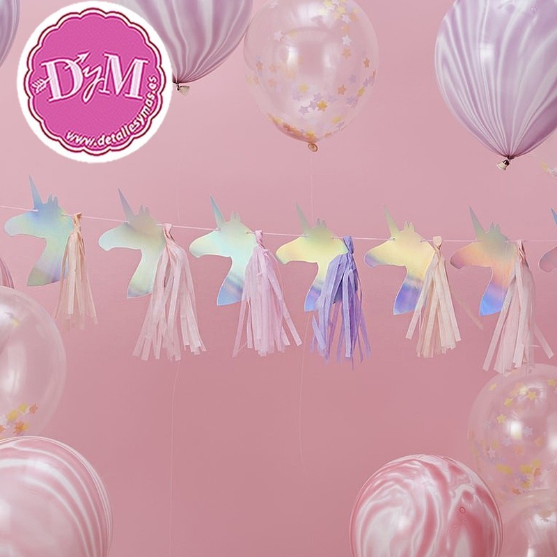 Guirnalda Unicornio Iridiscente