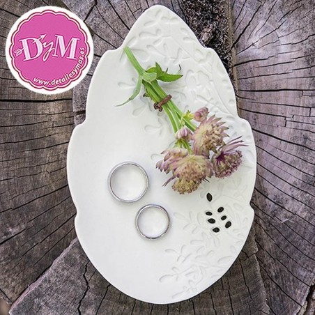 Porta anillos porcelana blanco