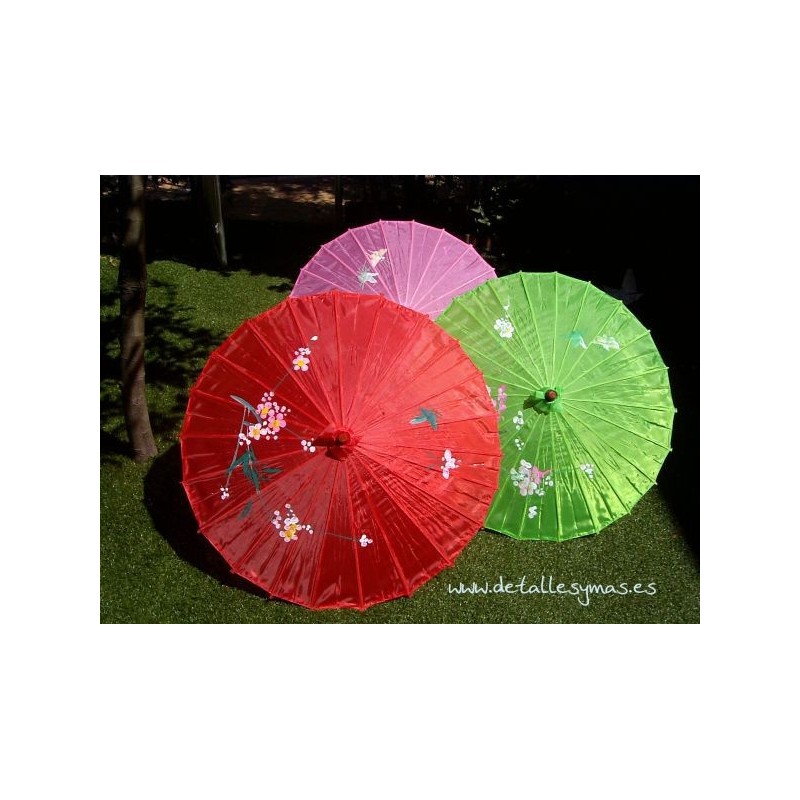 Parasol o sombrilla china de tela