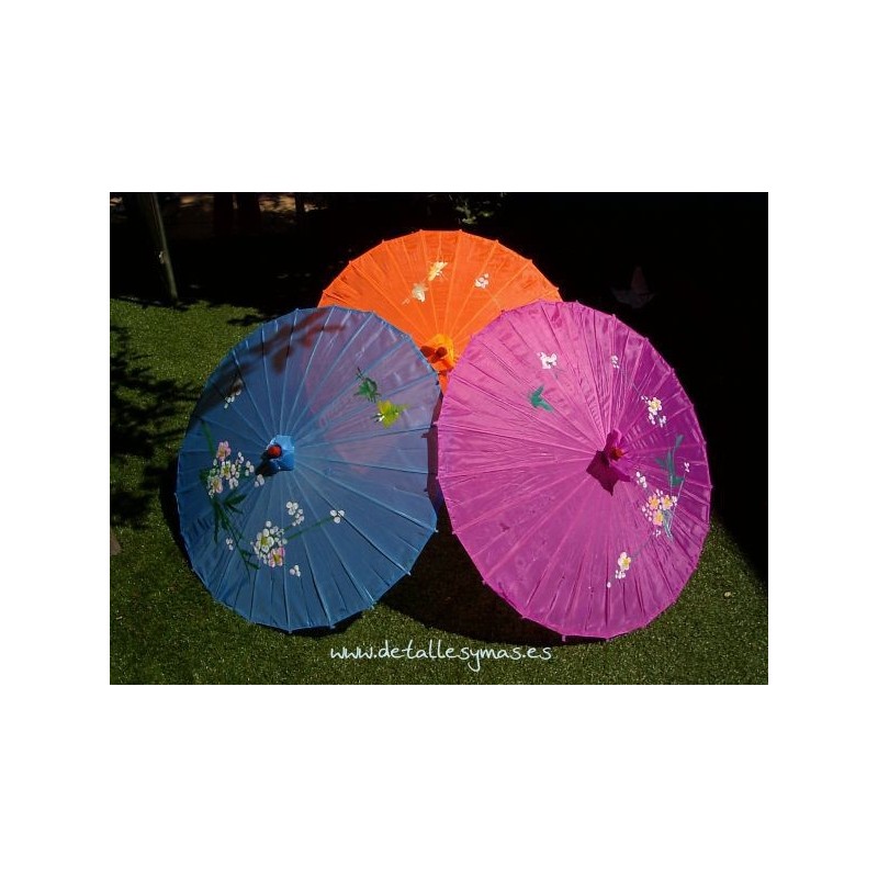 Parasol o sombrilla china de tela