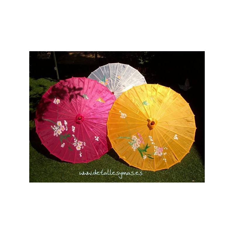 Parasol o sombrilla china de tela
