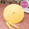 Parasol amarillo de tela