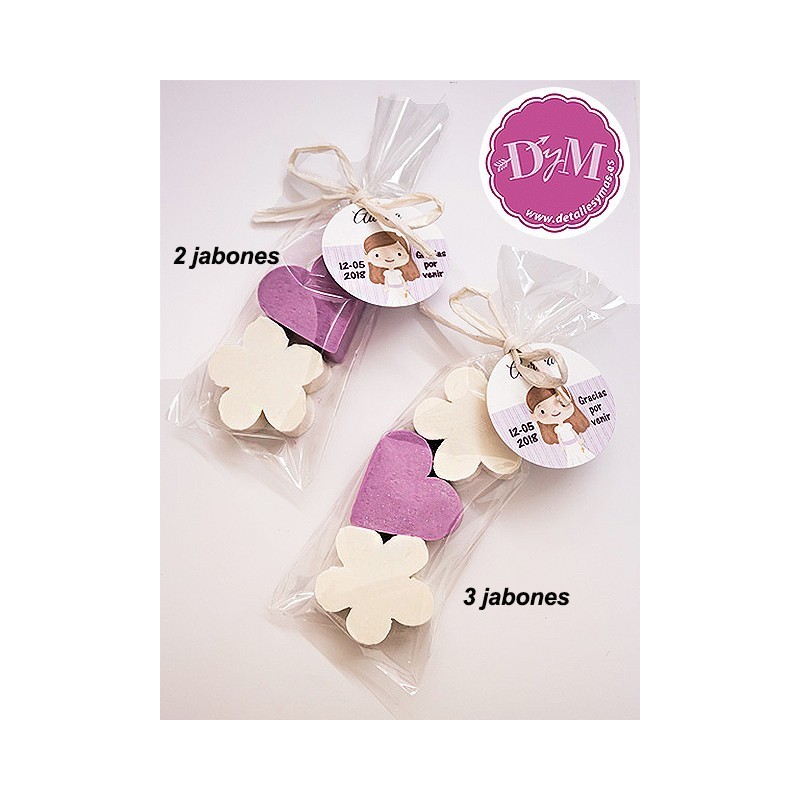 Jaboncitos detalle boda. Paquete 2 jabones