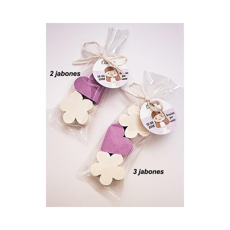 Jaboncitos detalle boda. Paquete 3 jabones
