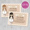 Invitación de comunión niño "Juan"