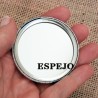Chapa para bodas Claqueta. Espejo, abrebotellas o imán.