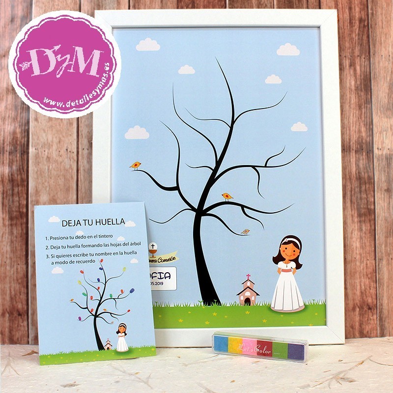 Árbol de huellas Comunión "Aurora"