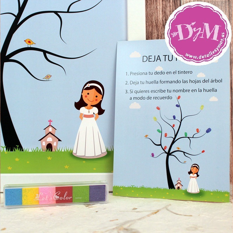 Árbol de huellas Comunión "Aurora"